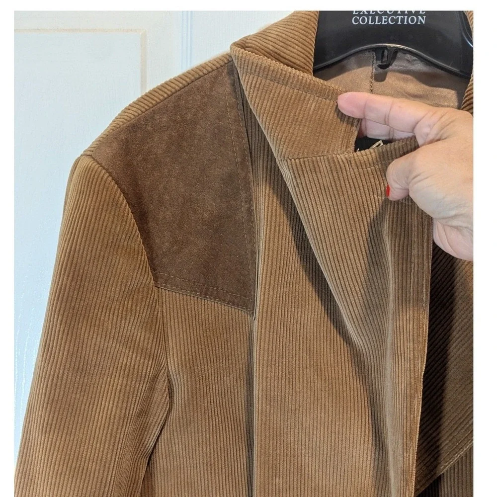 Vintage Corduroy Heritage Blazer Suede Elbow Brown Sport Coat 40 L Ivy Preppy
